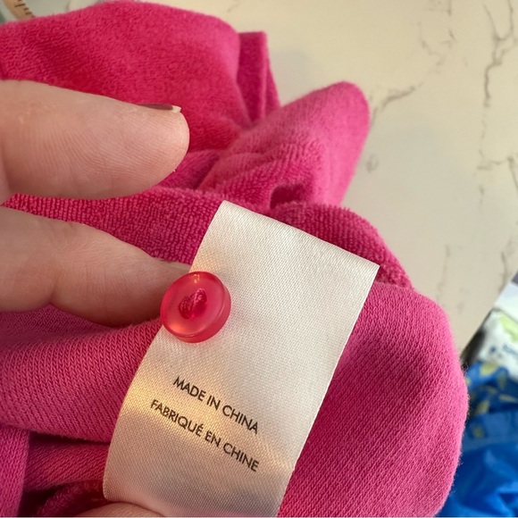 Solid & Striped Sutton Pink Oversized Terrycloth Collared Shirt size M - Picture 6 of 6